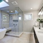 gallery Modern Bathroom with Frameless Glass Enclosure 2 - Shower Doors of Charlotte