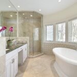 gallery Modern Bathroom with Frameless Glass Enclosure 8 - Shower Doors of Charlotte