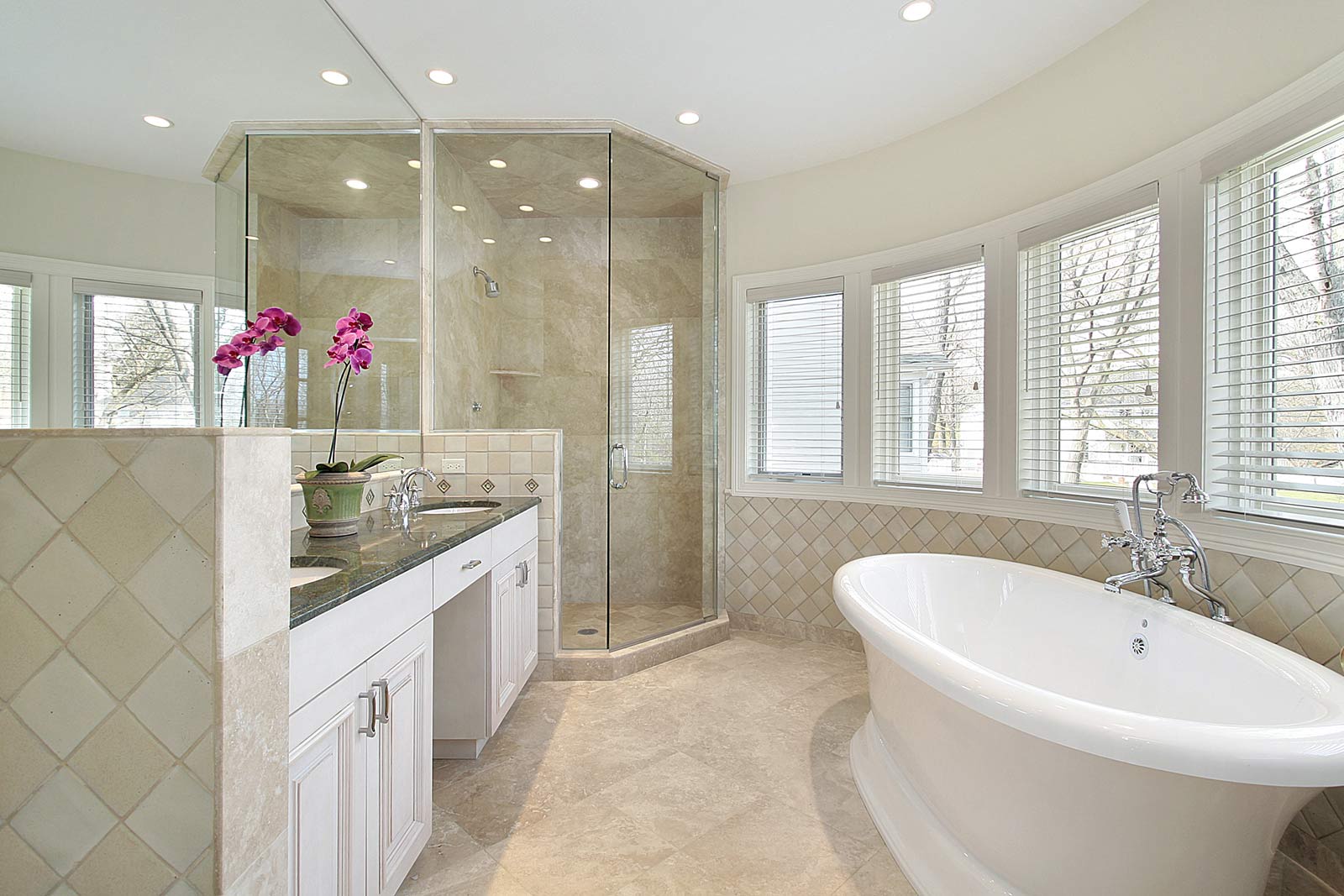 gallery Modern Bathroom with Frameless Glass Enclosure 8 - Shower Doors of Charlotte