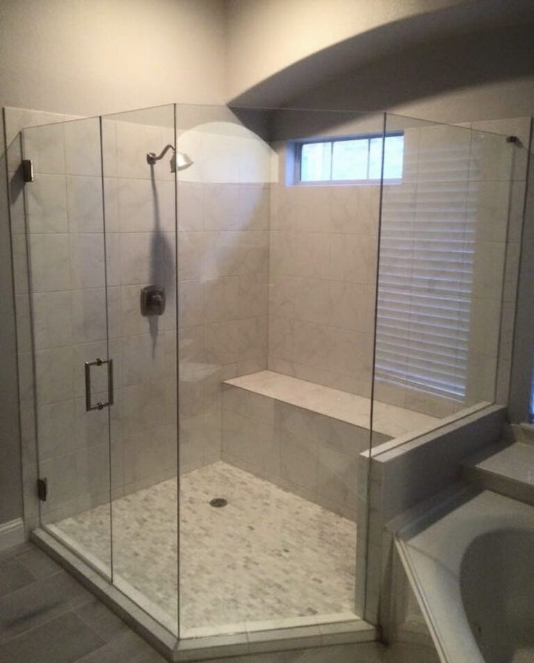gallery Neo angle shower mitered corners - Shower Doors of Charlotte