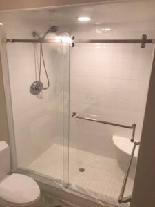 Serenity Low Iron Handle towel bar BS - Shower Doors of Charlotte