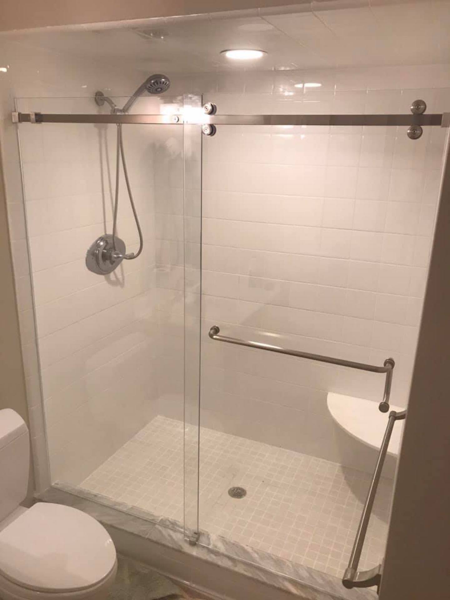 Serenity Low Iron Handle towel bar BS - Shower Doors of Charlotte