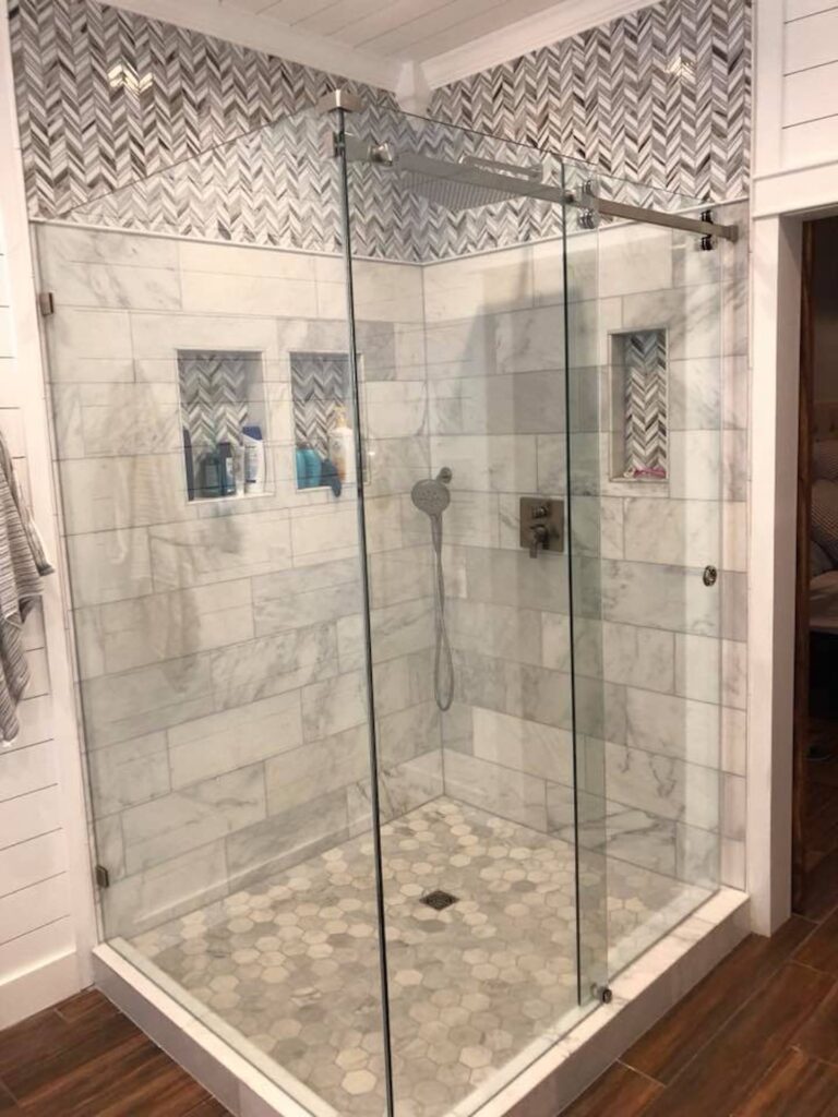 Serenity with Return BS BN RFP FH - Shower Doors of Charlotte