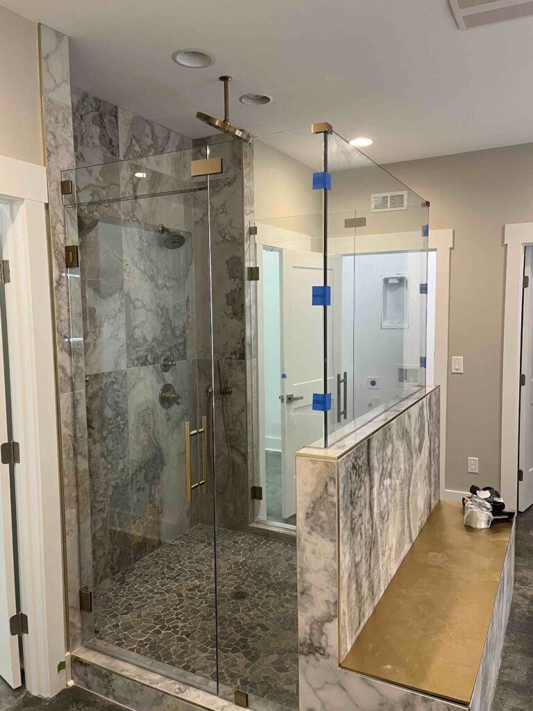 U Shaped Shower double doors - Shower Doors of Charlotte